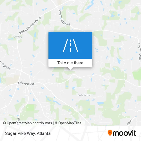 Sugar Pike Way map