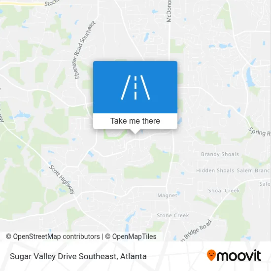 Sugar Valley Drive Southeast map