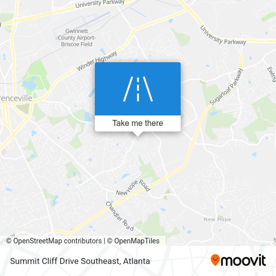Summit Cliff Drive Southeast map