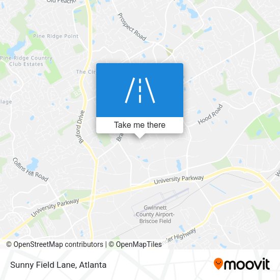 Sunny Field Lane map