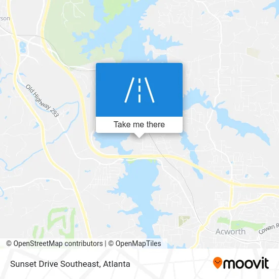 Sunset Drive Southeast map