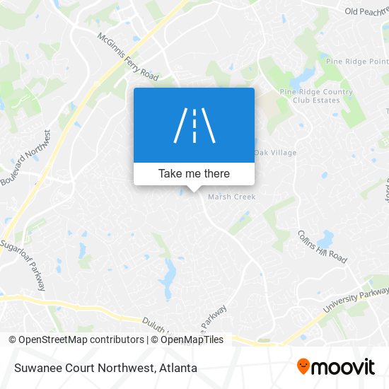 Suwanee Court Northwest map