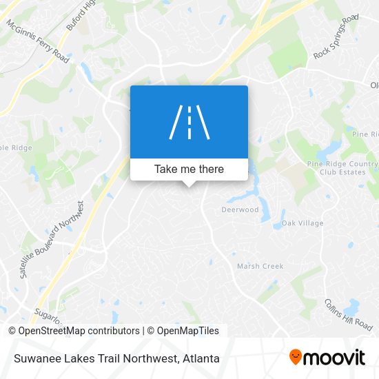Mapa de Suwanee Lakes Trail Northwest