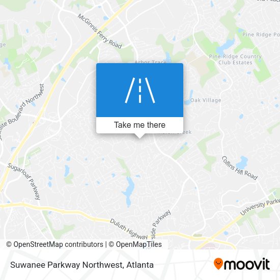 Suwanee Parkway Northwest map