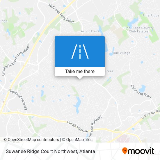 Mapa de Suwanee Ridge Court Northwest
