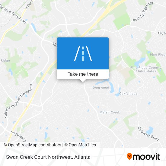 Mapa de Swan Creek Court Northwest