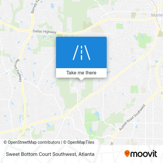 Sweet Bottom Court Southwest map