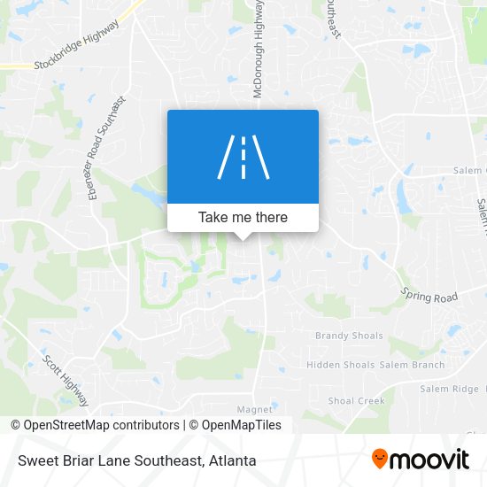 Sweet Briar Lane Southeast map
