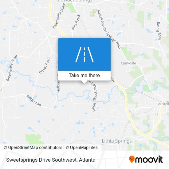 Sweetsprings Drive Southwest map