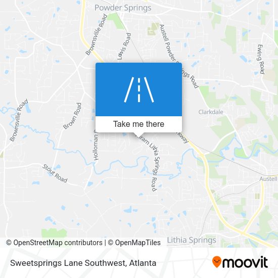 Mapa de Sweetsprings Lane Southwest