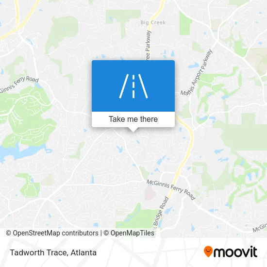 Tadworth Trace map