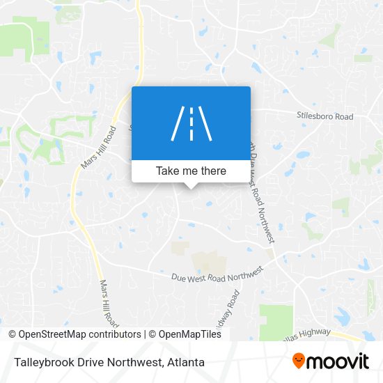 Talleybrook Drive Northwest map