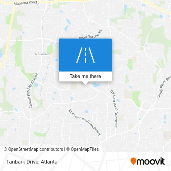 Tanbark Drive map