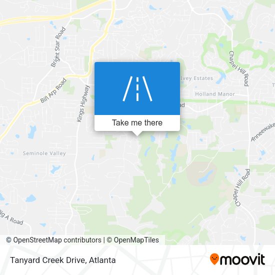 Tanyard Creek Drive map