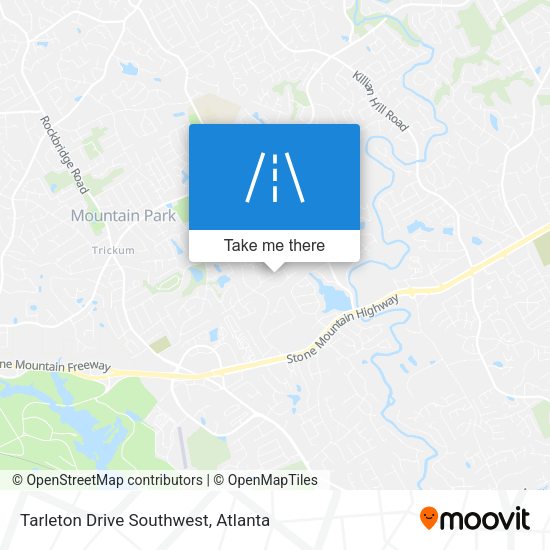 Mapa de Tarleton Drive Southwest