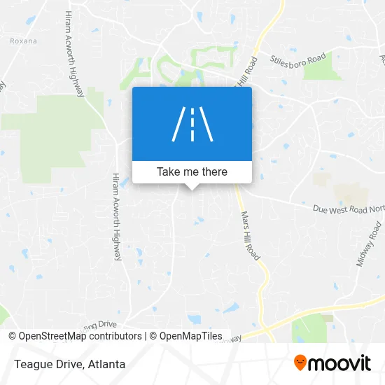 Teague Drive map