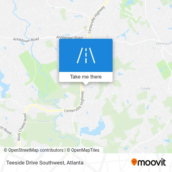 Teeside Drive Southwest map