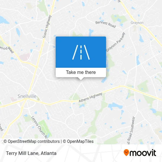 Terry Mill Lane map