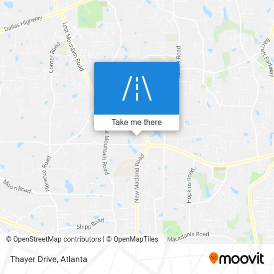 Thayer Drive map
