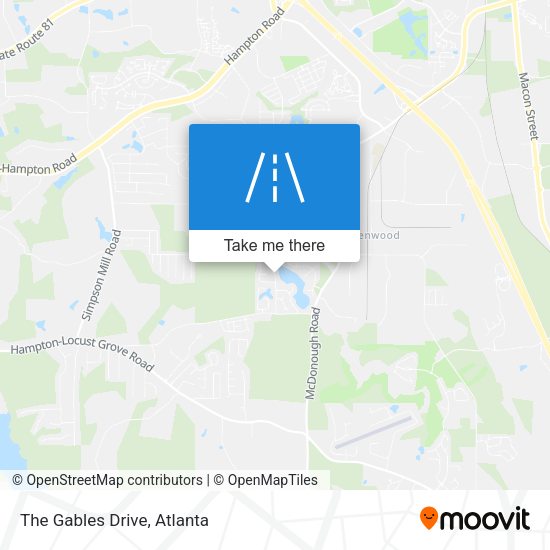 The Gables Drive map