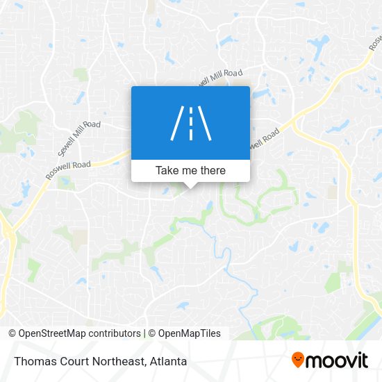 Mapa de Thomas Court Northeast