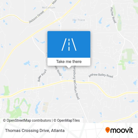 Thomas Crossing Drive map