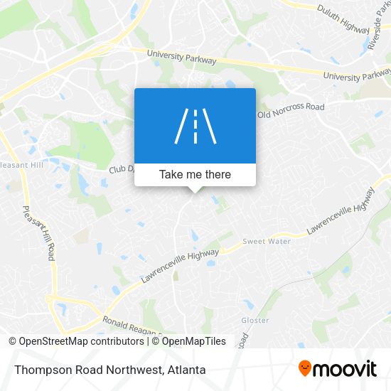 Thompson Road Northwest map