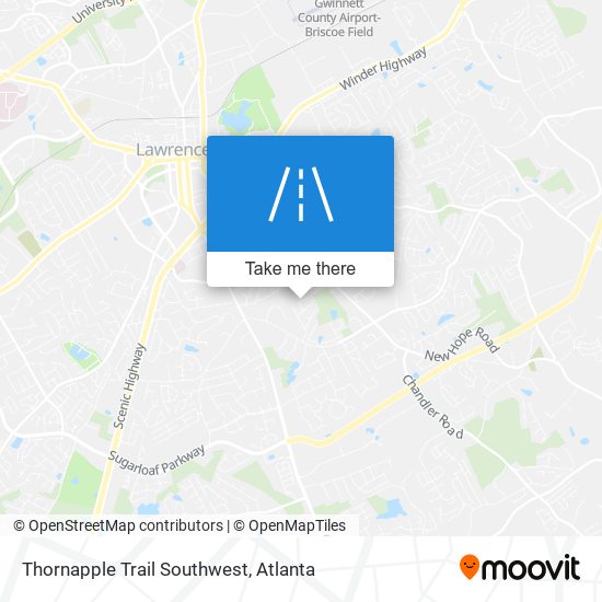 Thornapple Trail Southwest map