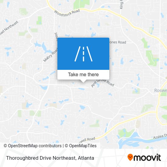 Thoroughbred Drive Northeast map