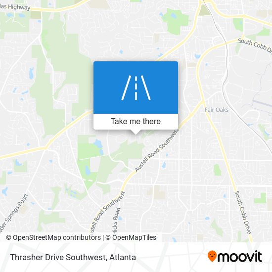 Thrasher Drive Southwest map