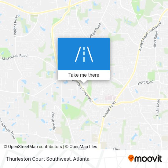 Mapa de Thurleston Court Southwest