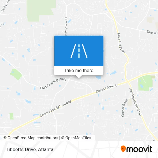 Tibbetts Drive map