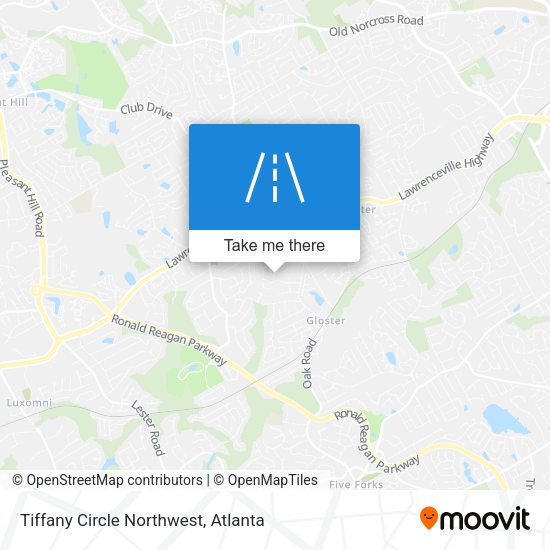Mapa de Tiffany Circle Northwest
