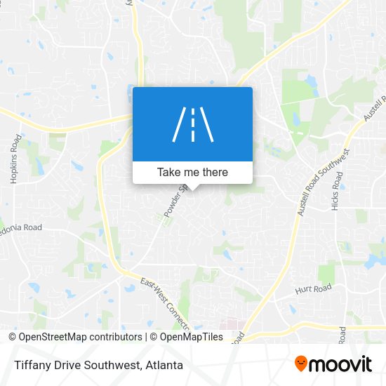 Tiffany Drive Southwest map