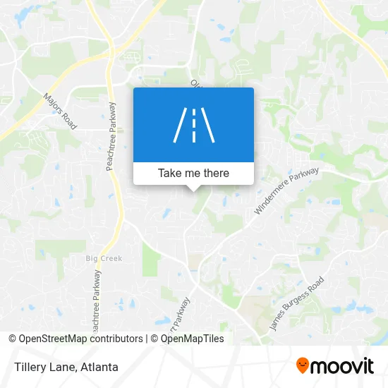 Tillery Lane map