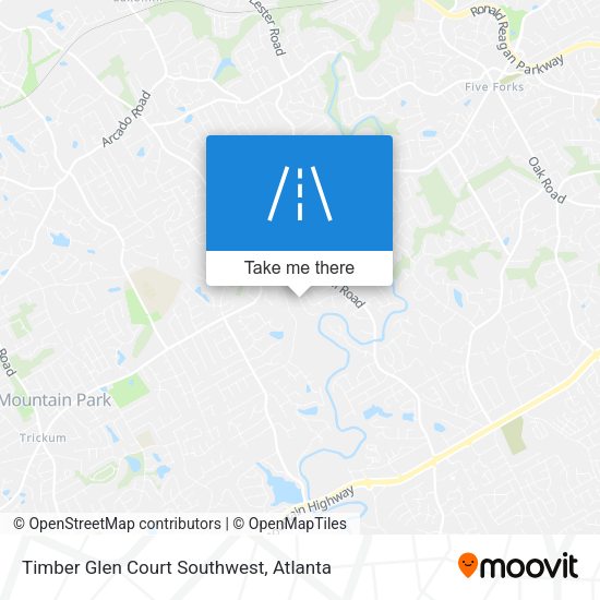 Mapa de Timber Glen Court Southwest
