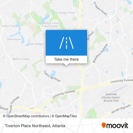 Mapa de Tiverton Place Northeast