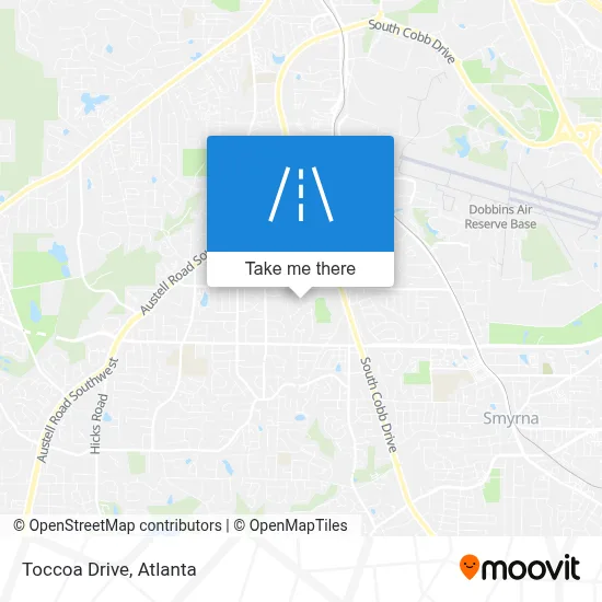 Toccoa Drive map