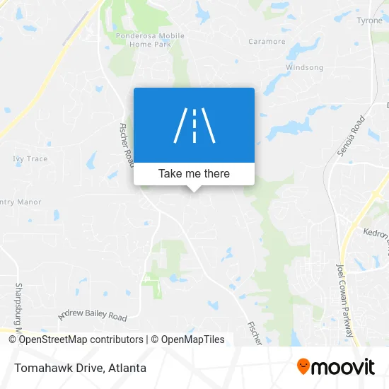 Tomahawk Drive map