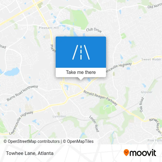 Towhee Lane map