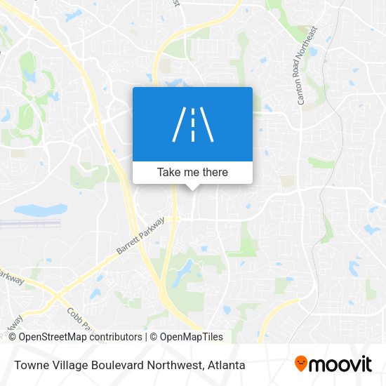Mapa de Towne Village Boulevard Northwest