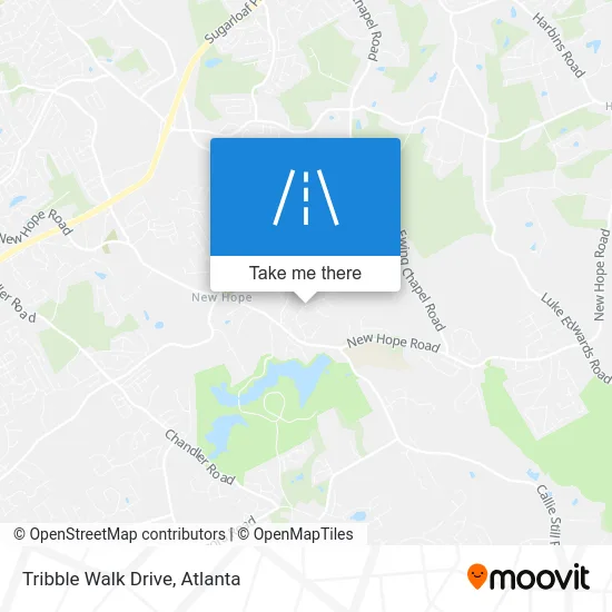 Tribble Walk Drive map