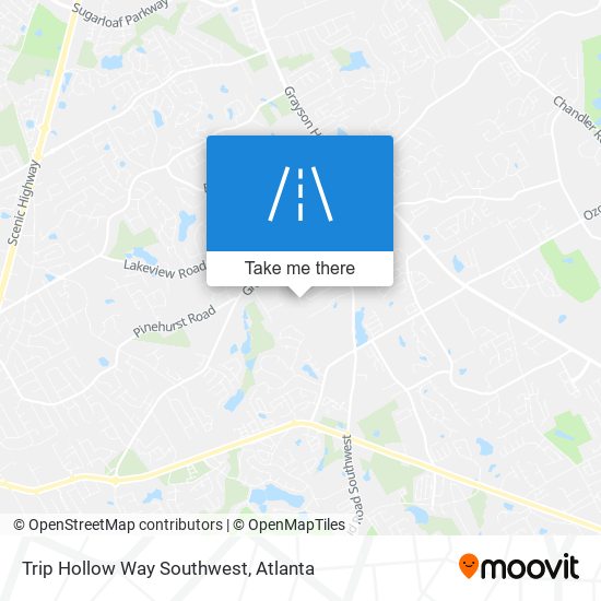 Trip Hollow Way Southwest map