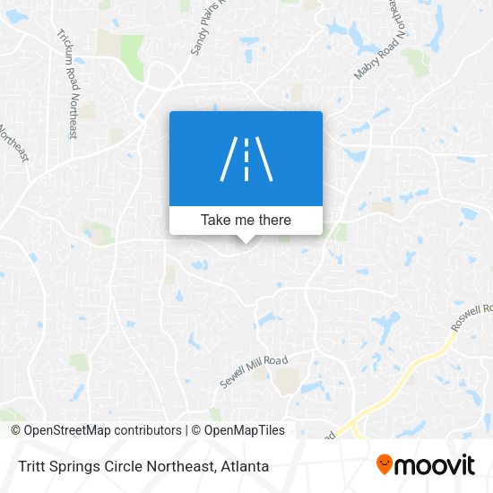 Tritt Springs Circle Northeast map