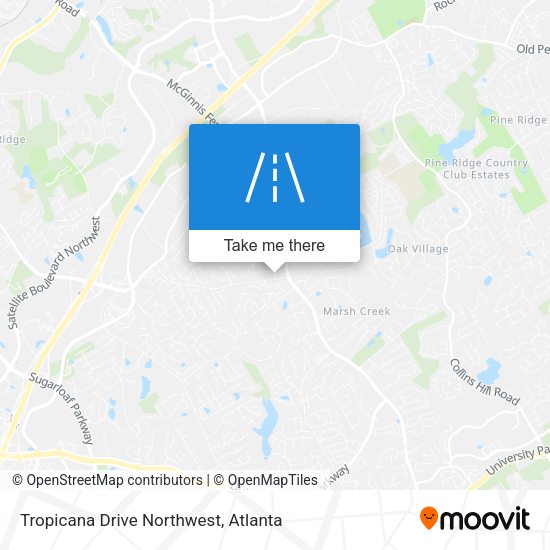 Tropicana Drive Northwest map