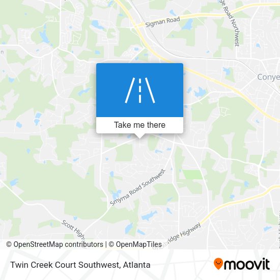 Twin Creek Court Southwest map