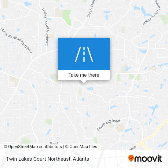 Twin Lakes Court Northeast map