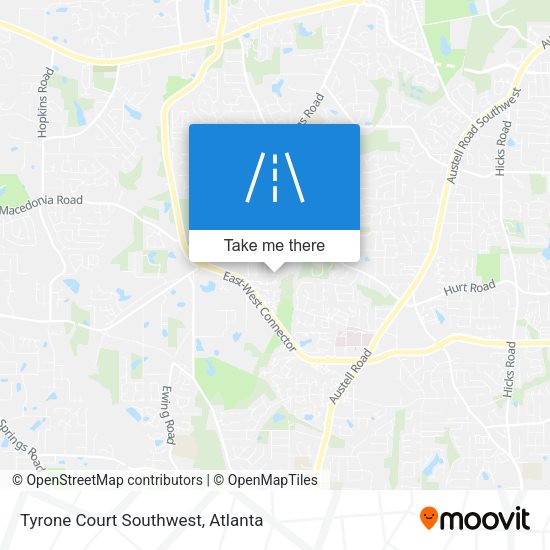 Mapa de Tyrone Court Southwest