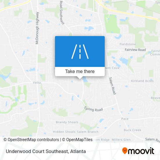 Underwood Court Southeast map