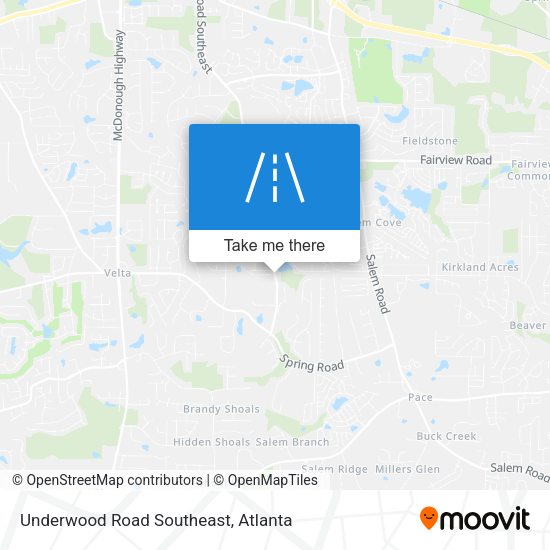 Mapa de Underwood Road Southeast